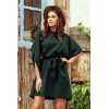 287-14 SOFIA Drugelio silueto tamsiai žalia suknelė