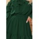 360-2 Tamsiai žalia šifoninė suknelė