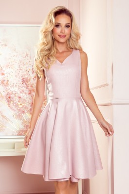 114-14 Blizgi rožinė puošni suknelė