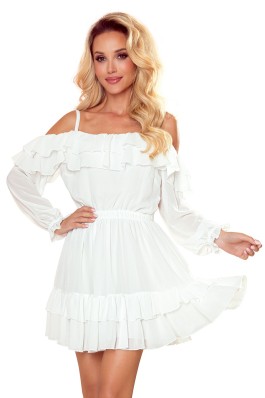 360-1 Balta lengva šifoninė suknelė